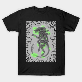 Attacked Xenomorph Drone T-Shirt